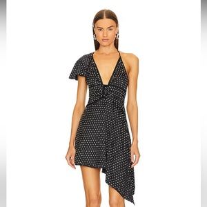 WeWoreWhat Crystal Asymmetrical Dress in Black
